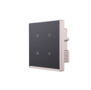 Zigbee Glass Touch Screen 4 Gang Smart Wall Scene Switch (L&N)