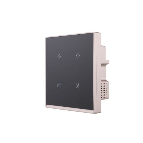 Zigbee Glass Touch Screen 4 Gang Smart Wall Scene Switch (L&N)