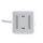 White EU Standard Power Plug Portable Travel Socket with 3 EU Outlets+USB(3 type-A +1 type-C)