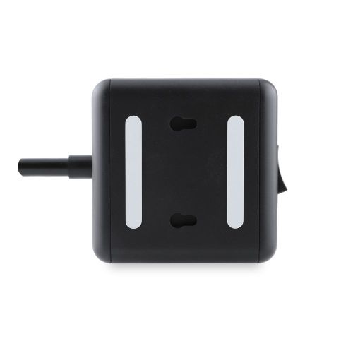 Black EU Standard Power Plug Portable Travel Socket with USB(3 type-A +1 type-C)