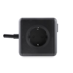 Black EU Standard Power Plug Portable Travel Socket with USB(3 type-A +1 type-C)