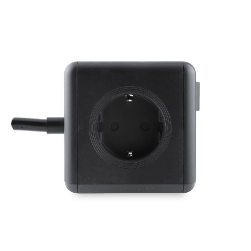 Black EU Standard Power Plug Portable Travel Socket with USB(3 type-A +1 type-C)