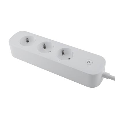 KC/EU Standard 3 AC Outlets Smart Power Strip Extension Socket for Korean European Market