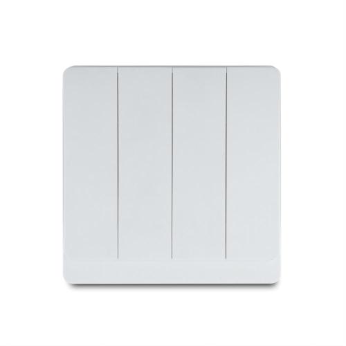 4 Gang 1 Way/2 Way Wall Switch 10AX 250V~(PC Panel, 4 Colors)