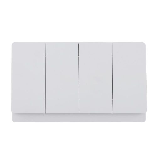 Large Panel 4 Gang 1 Way/2 Way Wall Switch 10AX 250V~(PC Panel, 4 Colors)