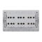 Large Panel 6 Gang 1 Way/2 Way Wall Switch 10AX 250V~(PC Panel, 4 Colors)