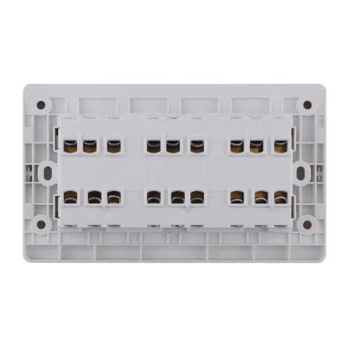 Large Panel 6 Gang 1 Way/2 Way Wall Switch 10AX 250V~(PC Panel, 4 Colors)