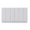 Large Panel 6 Gang 1 Way/2 Way Wall Switch 10AX 250V~(PC Panel, 4 Colors)
