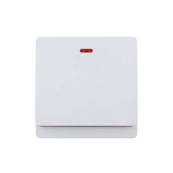 1 Gang Heavy Load Wall Switch with LED 45A 250V~ (PC Panel, 4 Colors)