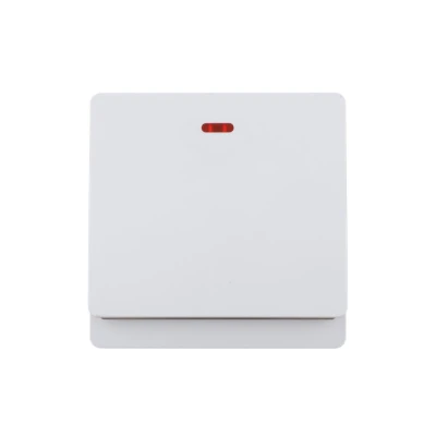 1 Gang Heavy Load Wall Switch with LED 45A 250V~ (PC Panel, 4 Colors)
