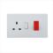 Cooker Plates Wall Switched Socket 45A 250V~(PC Panel, 4 Colors)