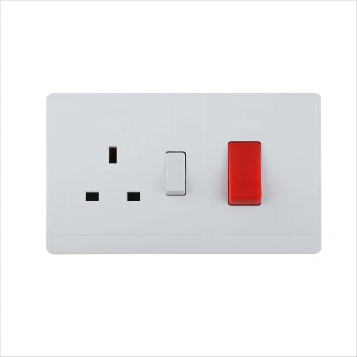 Cooker Plates Wall Switched Socket 45A 250V~(PC Panel, 4 Colors)