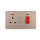Cooker Plates Wall Switched Socket with LED 45A 250V~(PC Panel, 4 Colors)