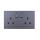 UK/British Standard 2 Gang Single Pole Switched Socket 13A 250V~(PC Panel, 4 Colors)