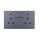 UK/British Standard 2 Gang Single Pole Switched Socket with LED 13A 250V~(PC Panel, 4 Colors)