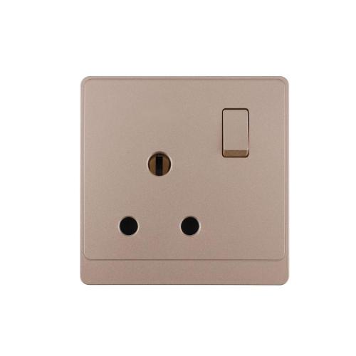 UK/British Standard 1 Gang BS546 Switched Socket 15A 250V~(PC Panel, 4 Colors)