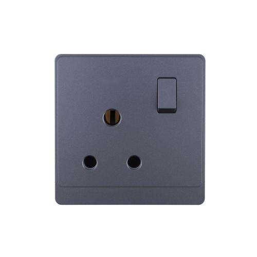 UK/British Standard 1 Gang BS546 Switched Socket 15A 250V~(PC Panel, 4 Colors)