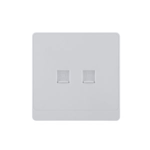 2 Gang RJ45 CAT6 Data Socket for Computer Network Connection (PC Panel, 4 Colors)