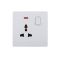 1 Gang Switched Universal Socket with LED 16A 250V~(PC Panel, 4 Colors)