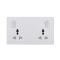 2 Gang Switched Universal Wall Socket 16A 250V~(PC Panel, 4 Colors)
