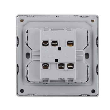 2 Gang 1 Way/2 Way Wall Switch 10AX 250V~(PC Panel, 4 Colors)