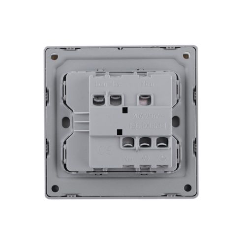 1 Gang DP Wall Switch with Neon 20A 250V~/45A 250V~(PC Panel, 4 Colors)