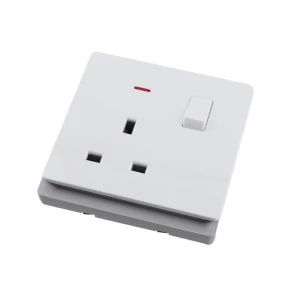 13A 250V~ 1 Gang Single Pole/Double Pole Switched Socket with Neon SP/DP (PC Panel, 4 Colors)