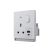 13A 250V~ 1 Gang Single Pole Switched Socket with Neon + Type A&C 2.1A USB (PC Panel, 4 Colors)