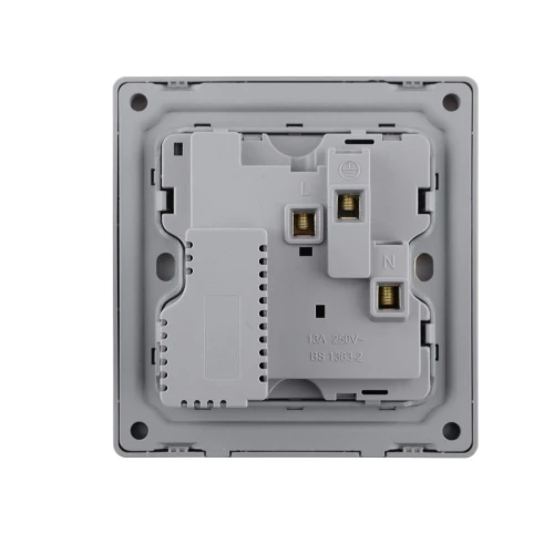 13A 250V~ 1 Gang Single Pole Switched Socket with Neon + Type A&C 2.1A USB (PC Panel, 4 Colors)