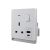 13A 250V~ 1 Gang Single Pole Switched Socket with Neon + Type A&C 2.1A USB (PC Panel, 4 Colors)