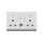 13A 250V~ 2 Gang Single Pole/Double Pole Switched Socket with Neon+ Type A&C 2.1A USB(PC Panel, 4 Colors)