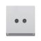 2 Gang Television TV Socket (PC Panel, 4 Colors)