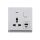 16A 250V~ 1 Gang Universal Switched Socket Electrical Outlet with Neon + Type A&C 2.1A USB (PC Panel, 4 Colors)