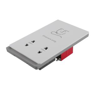 1 Gang Shaver Socket Electrical Outlet 20VA 250V~ (PC Panel, 4 Colors)