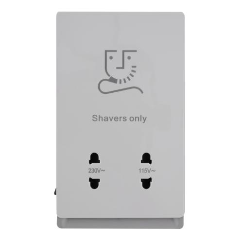 1 Gang Shaver Socket Electrical Outlet 20VA 250V~ (PC Panel, 4 Colors)