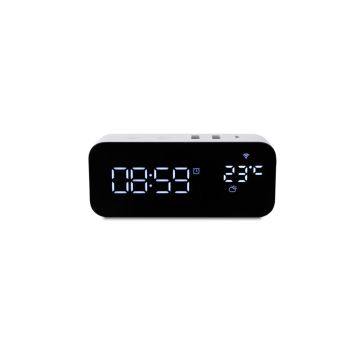 WIFI Smart Clock with USB-A/C Fast Charger Support PD-20W with EU/US/Japanese Standard Plug
