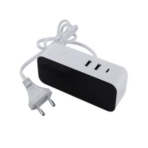 WIFI Smart Clock with USB-A/C Fast Charger Support PD-20W with EU/US/Japanese Standard Plug