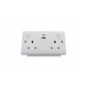 13A 250V 2 Gang Switched Socket with 5V 3.1A USB-A+C Port 15W Fast Charging