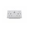 13A 250V 2 Gang Switched Socket with 5V 3.1A USB-A+C Port 15W Fast Charging