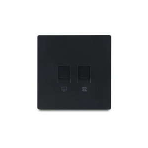 2 Gang Telephone Socket+Data Socket (CAT 5E)