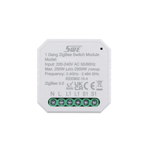 ZigBee 1 Gang Smart Switching Breaker(L&N) Controller for Lighting Power
