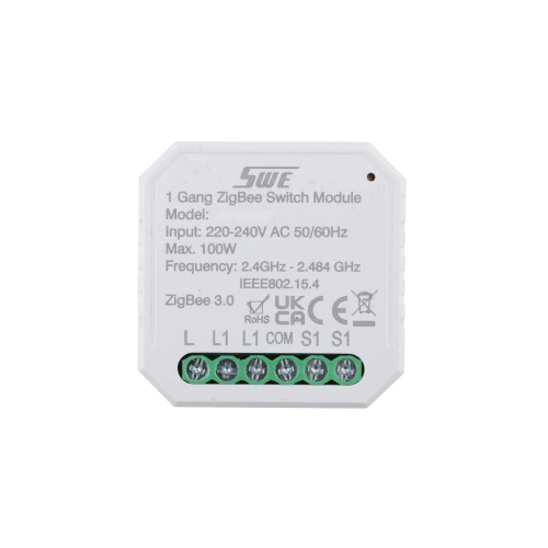 ZigBee 1 Gang Smart Switching Breaker(L) Controller for Lighting Power