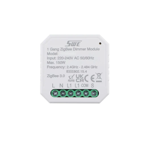 ZigBee 1 Gang Smart Dimming Breaker Controller for Lighting Power Dimmer Switch