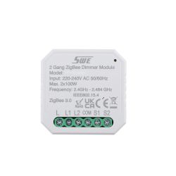 ZigBee 2 Gang Smart Dimming Breaker Controller for Lighting Power