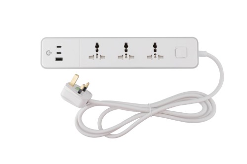 British Standard 3 Way Universal Extension Socket with USB(1 Type-A+2 Type-C) UK Standard Power Strip