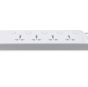 British Standard 4 Way Sub-control Universal Extension Socket USB Port (1 Type-A+2 Type-C) UK Standard Power Strip with Fast Charging Trailing Socket