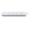 British Standard 4 Way Sub-control Universal Extension Socket USB Port (1 Type-A+2 Type-C) UK Standard Power Strip with Fast Charging Trailing Socket