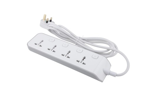 British Standard 4 Way Universal extension socket UK Standard Power Strip