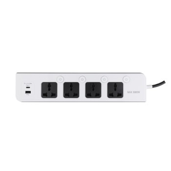 British Standard 4 Way Universal extension socket with USB(1 Type-A+1 Type-C) UK Standard Power Strip Trailing Socket