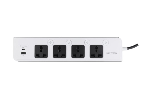 British Standard 4 Way Universal extension socket with USB(1 Type-A+1 Type-C) UK Standard Power Strip